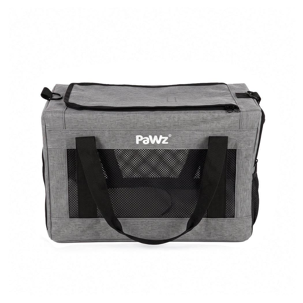 Pawz Cat Carrier Airline Approved 5mm Frame Mesh Windows Gray Oxford-2100034988224417792