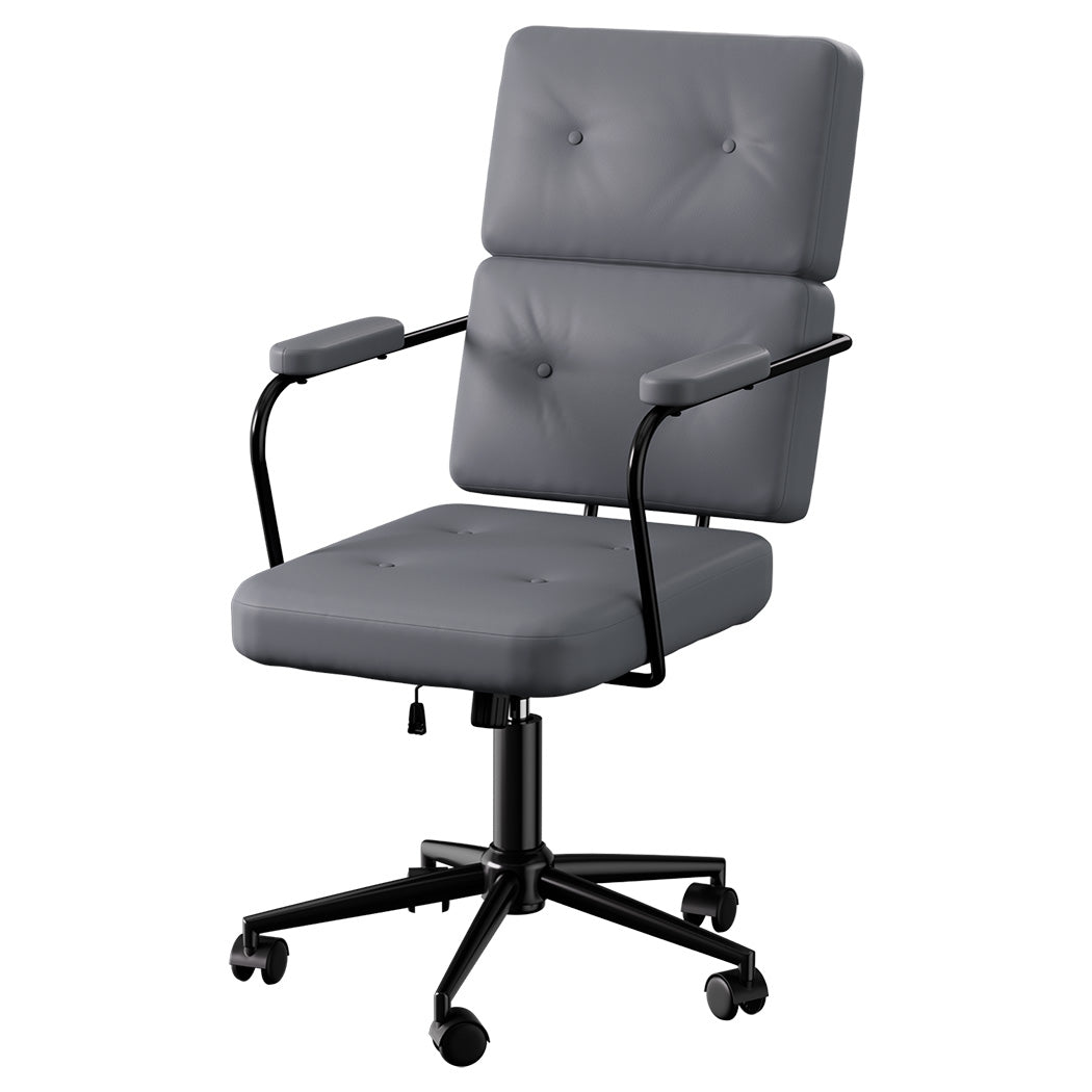 LEVEDE Ergonomic Office Chair Computer PU Grey-1910149779141300224