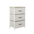 Levede Chest of 3 Drawers Bedside Table Beige-1864183276588109824