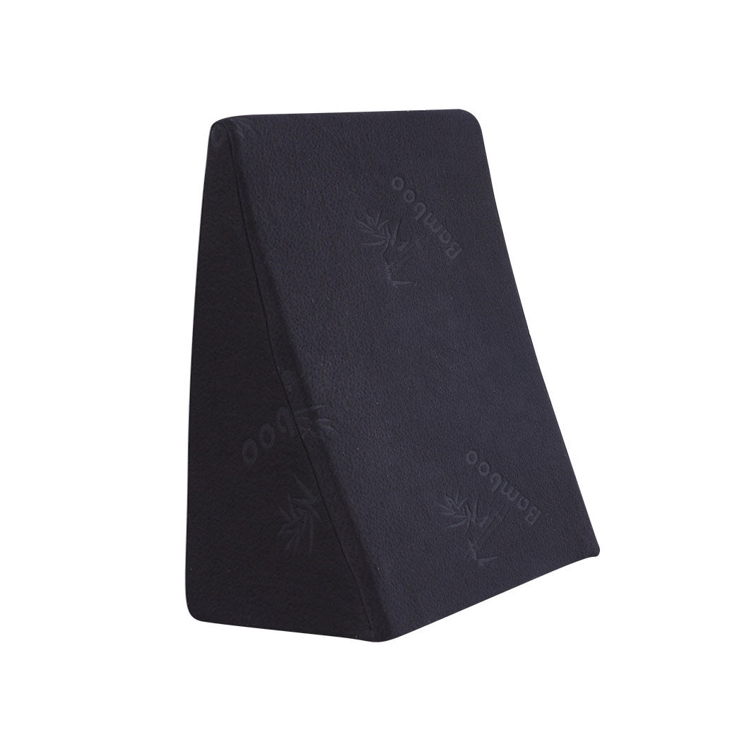 2x Cool Gel Memory Foam Bed Wedge Pillow Black 25x2-2029387257223450624
