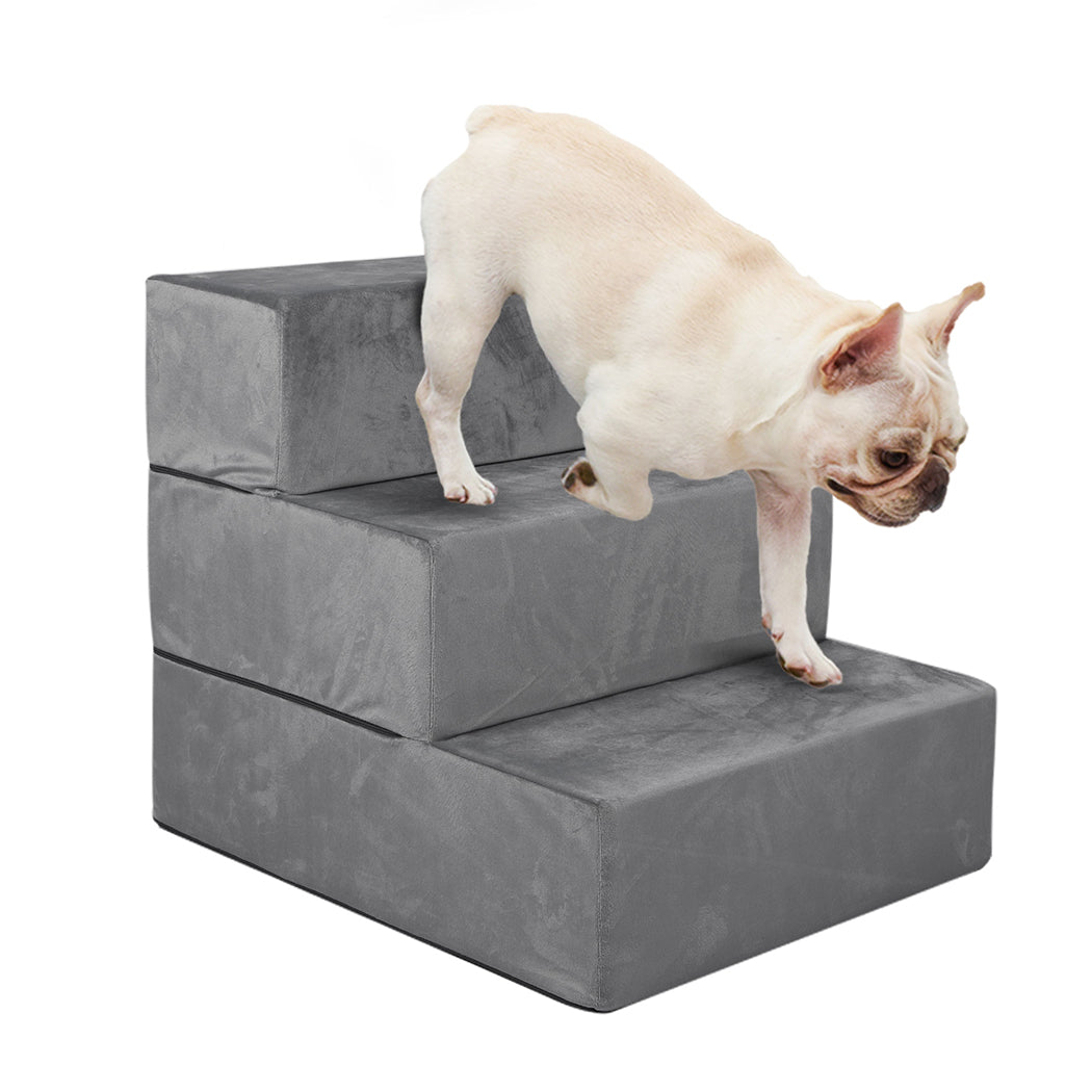 PaWz Pet Stairs 3 Steps Portable Adjustable Medium-1864184495360577536