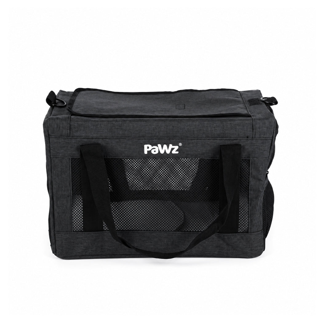 Pawz Cat Carrier Airline Under-Seat Pet Carrier 5mm Frame Black Oxford-2100034988018896896