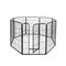 PaWz 8 Panel Pet Dog Playpen Puppy Exercise Black 2.5kg Venison-2006733296502968320