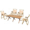 Levede Folding Camping Table Chair Set Oak-2018816888494231552