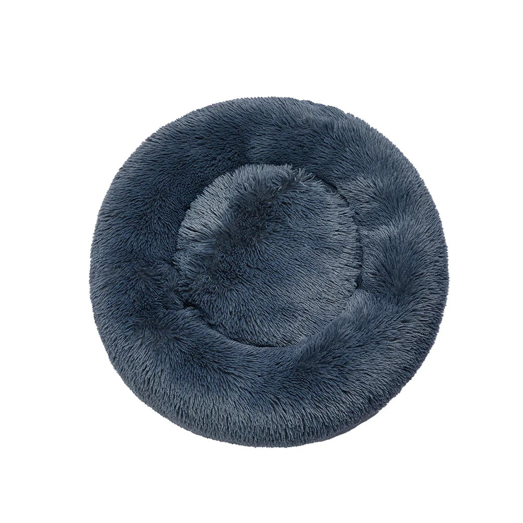 PaWz Pet Bed Cat Dog Donut Nest Calming XXXL Dark Grey XXX-Large-2029387265494618112