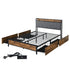 Levede Queen Bed Frame Soft Storage Drawers Headboard USB Charge-2029387280409563136