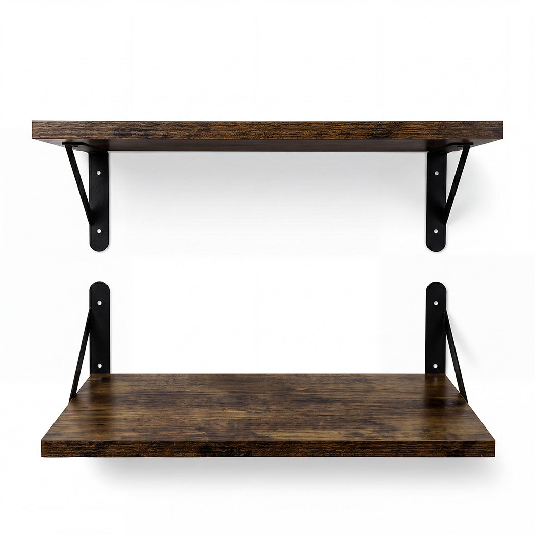 Levede Floating Shelves 2Pcs Deep Wall Mounted Rustic Storage Book Shelf Bedroom-2061251868004323328