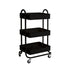 Levede 3 Tiers Kitchen Trolley Cart Black-2018816732868775936