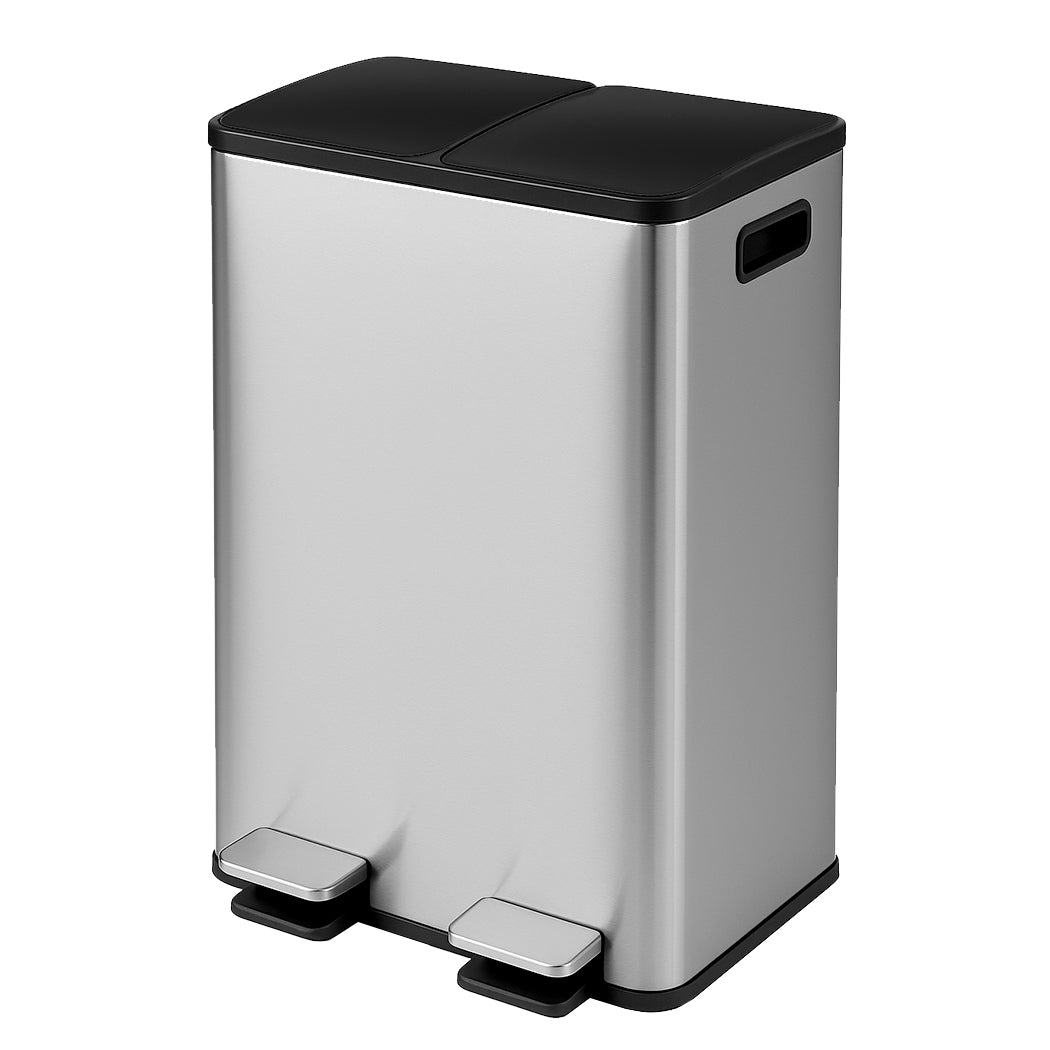 Toque 60L Pedal Bin Kitchen Waste Can Recycling Dustbin-2065254654480093184