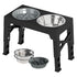 PaWz Elevated Dog Bowls 2 Stainless Steel Bowls and 1 Slow Feeder Bowl-1938089883646169088