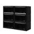 Stacked Shoe Box Acrylic Sneaker Display 6PC Black-2018816656914124800