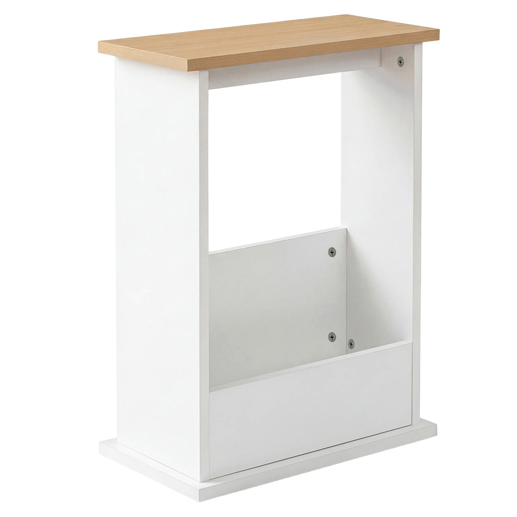 Levede Slim Side Table Magazine Rack Narrow Sofa End Table Storage Living Room-2061251865856839680
