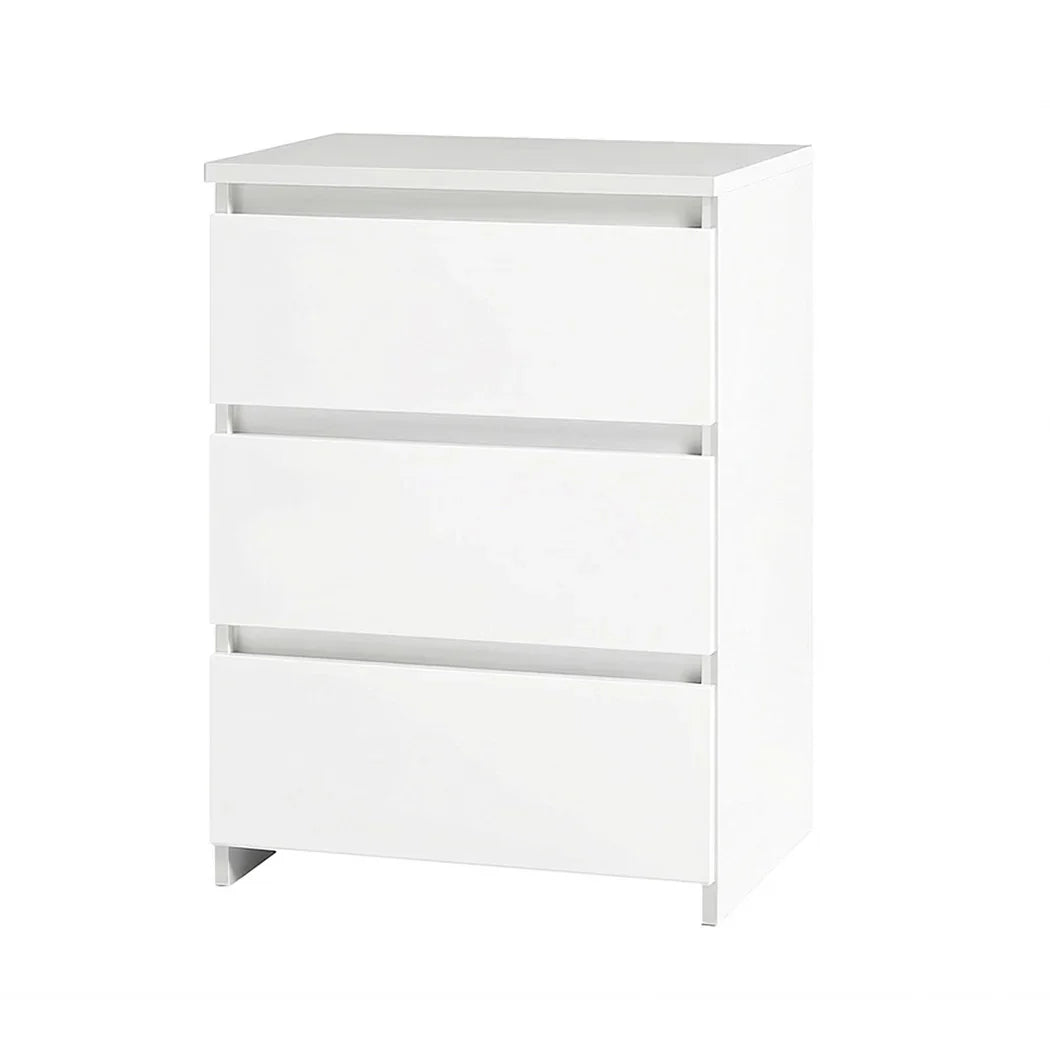 Levede Bedside Table Side Table 3 Drawers Storage Nightstand Bedroom Cabinet-2050056781023023104