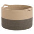 Levede Blanket Basket Large Cotton Rope Jute with Handles Foldable Home Yellow-2100035023964082176