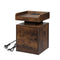 Levede Bedside Table USB Charger Outlet RGB Oak-2006732841915912192