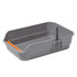 Pawz Large Cat Litter Box High Sided Open Top Cat Litter Tray 60cm Grey-2072893574265049088
