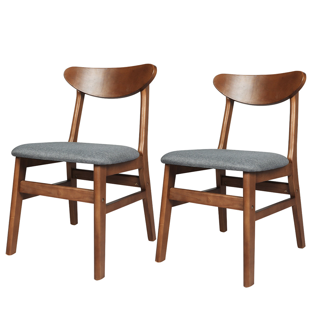 Levede 2xDining Chairs Kitchen Chair Brown 2Pack-1864183278639124480