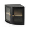 Toque Corner Bread Box 2 Tier Bamboo Bread Bin Kitchen Countertop Storage Black-2072893581982568449