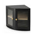 Toque Corner Bread Box 2 Tier Bamboo Bread Bin Kitchen Countertop Storage Black-2072893581982568449