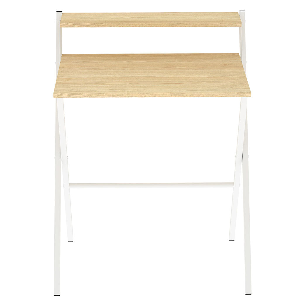 Levede Foldable Computer Desk Office Study Desk Oak-2011971108705800193