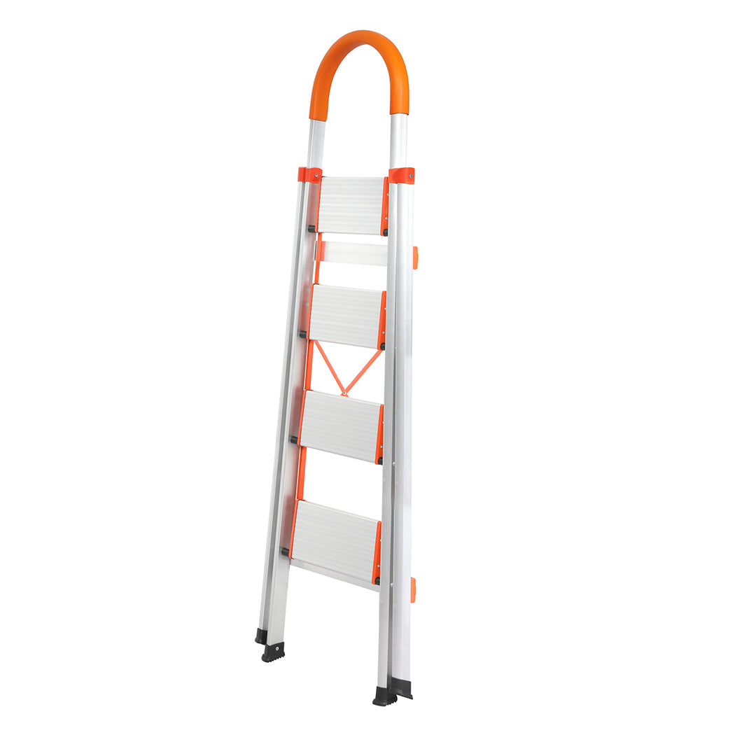 Traderight 4 Step Ladder Folding Aluminium-1864184279769157633