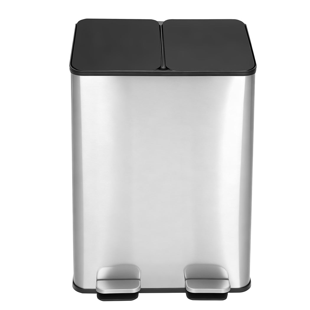 Toque 60L Pedal Bin Kitchen Waste Can Recycling Dustbin-2065254654480093185