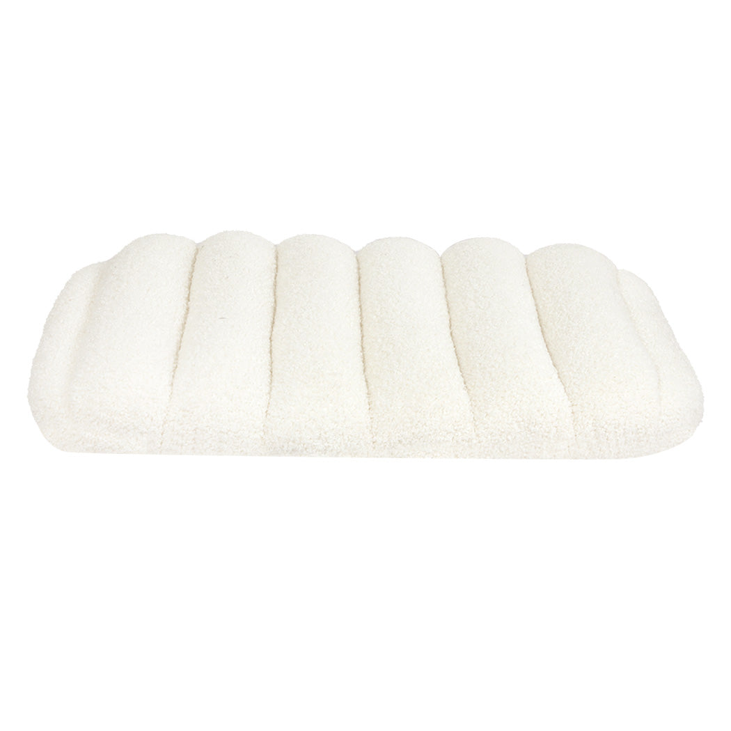 Pawz S Size Orthopedic Dog Bed with Sherpa Plush Removable Cover in White-1937319823231029249