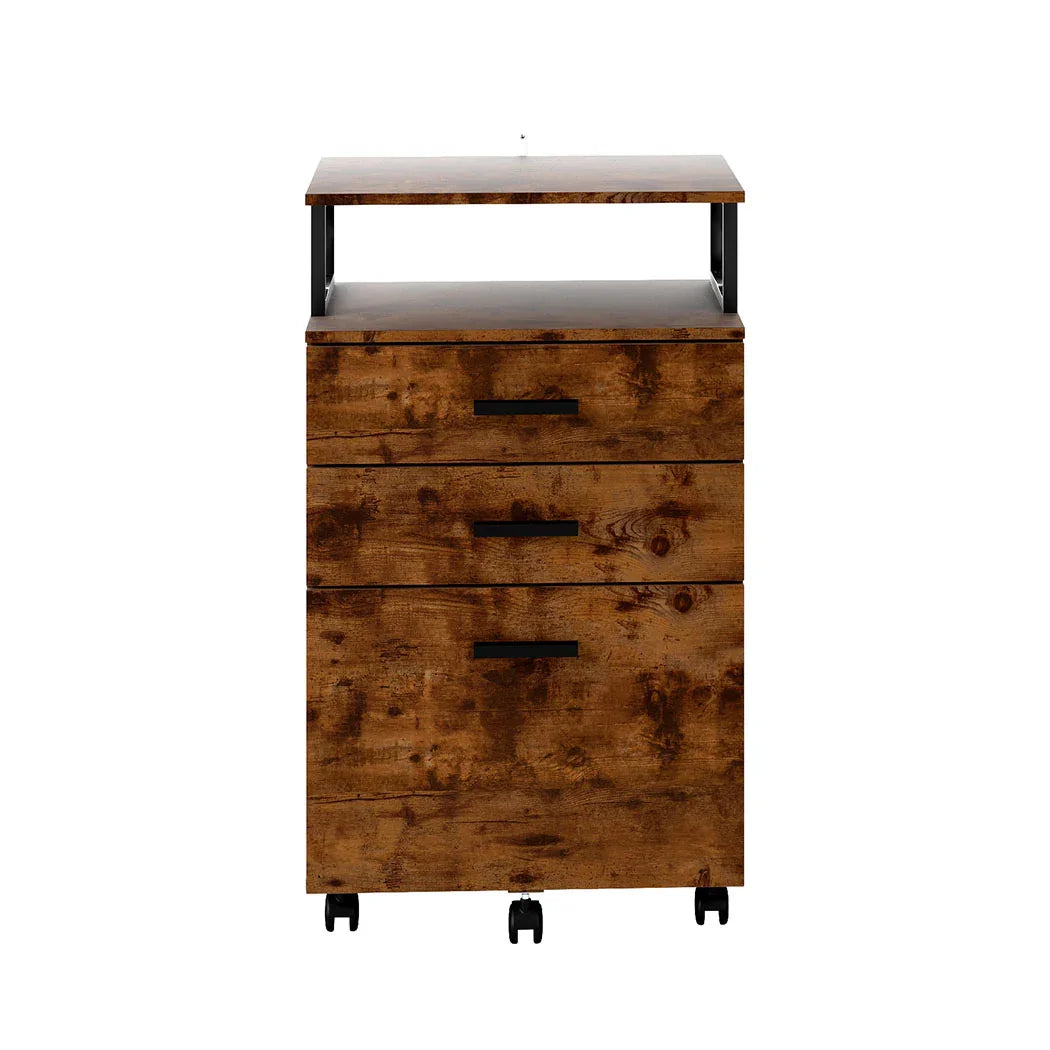 Levede Mobile File Cabinet 3 Drawers Home Office Desk-2006732762572263425