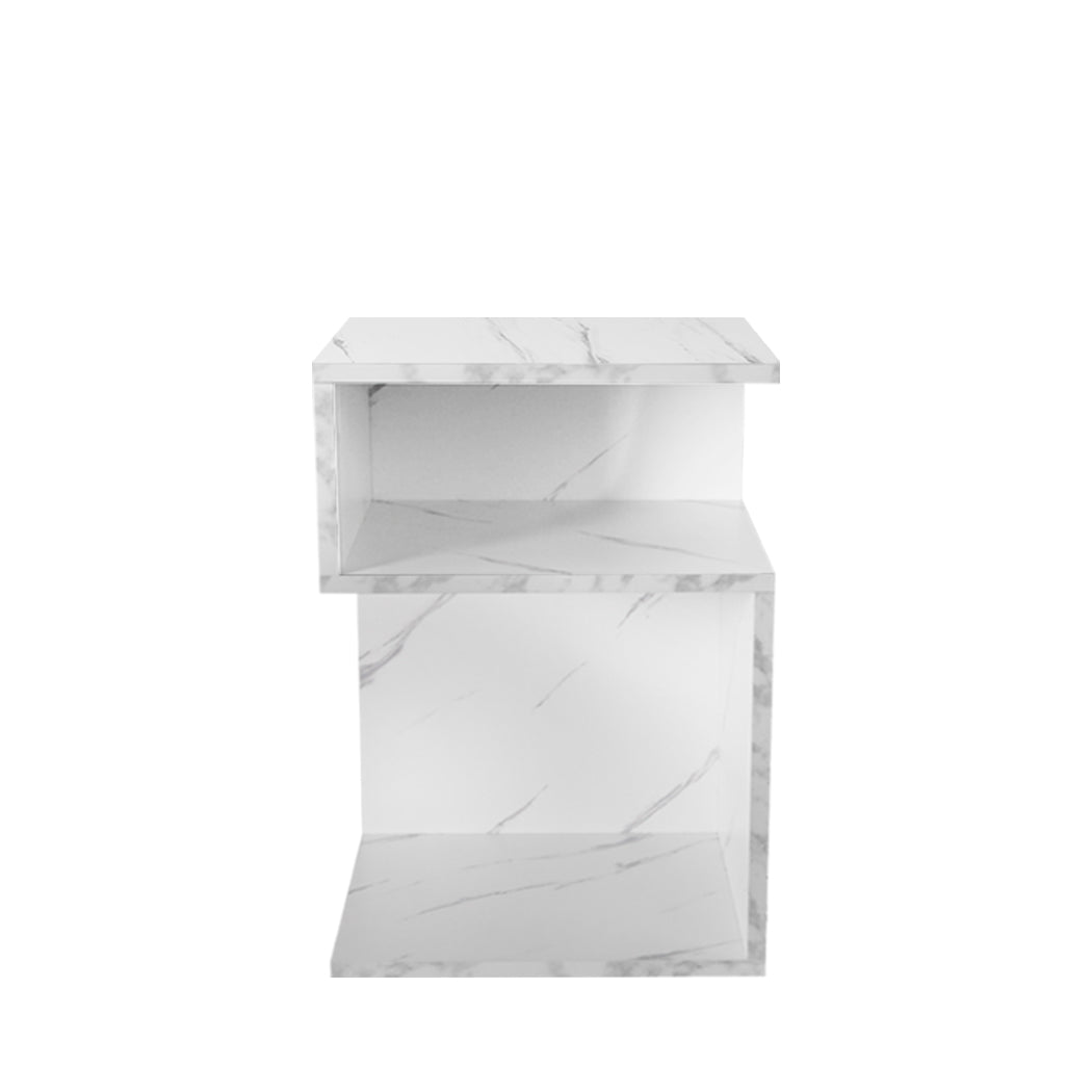 Levede 1xBedside Tables Drawers Side White-1864184439186264065