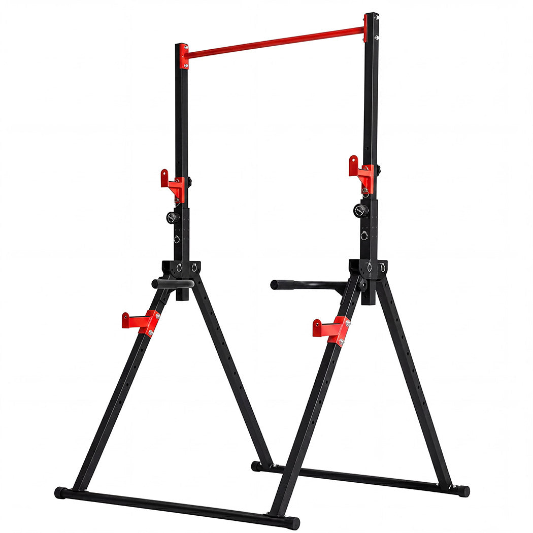 Centra Foldable Power Tower Pull Up Dip Station Adjustable Height Home Gym 220kg-2072893534834397185