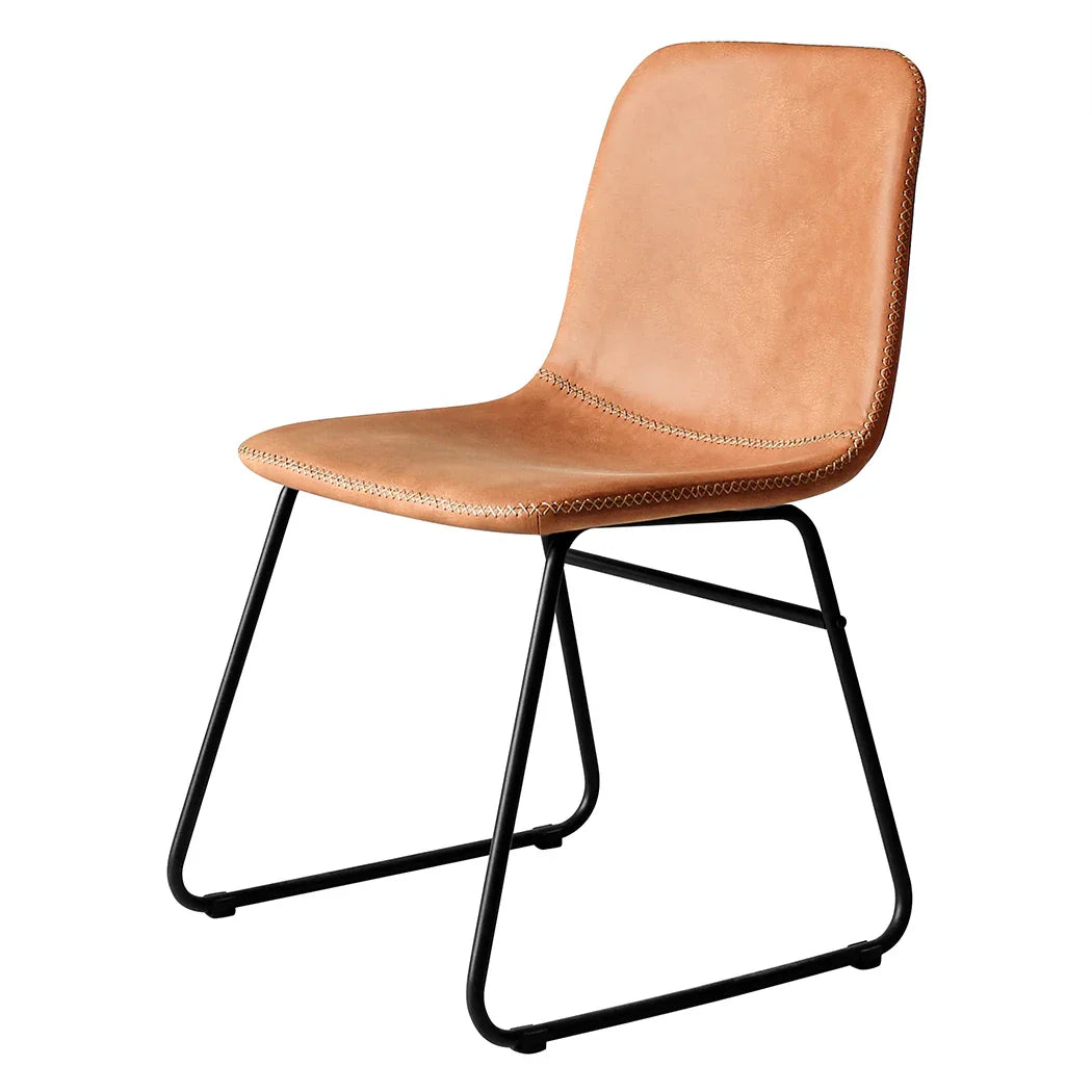 Levede 2x Dining Chairs Kitchen Table Brown-2018816887588261889