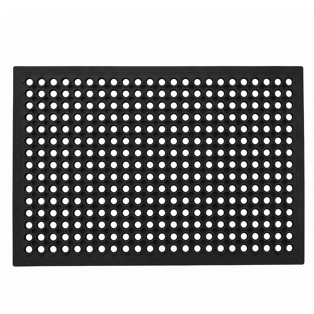 Marlow Anti Fatigue Mat Rubber Non Slip Cuttable For Entryway Garage Black-2100034956813275137