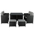 Levede 9PCS Outdoor Table Chair Set-2006733112737927169