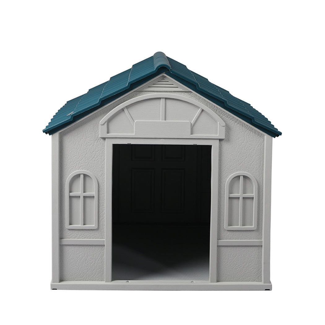 PaWz Dog Kennel Outdoor Indoor Pet Plastic XL Blue-1910112971389014017