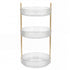 Ilus 360� Roating Makeup Organiser Vanity Countertop Shelf Cosmetic Holder White-2065254302464741377