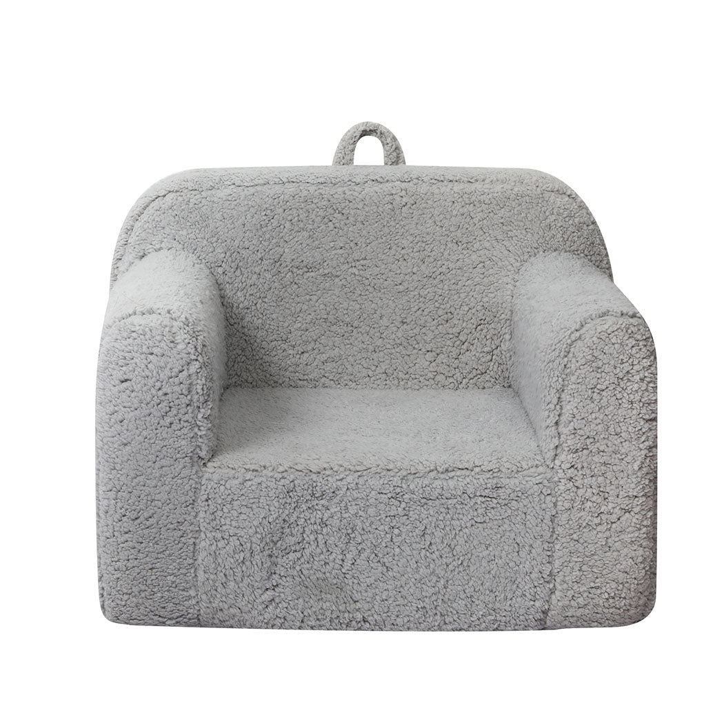 Kids Sofa Thick Comfy Toddler Chair with Handle Removable Cover Grey