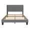 Levede Metal Wooden Bed Frame Double Panel Plush Upholstered Soft Headboard Grey-2050056770482737153