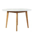 Levede Dining Table Round Rubberwood Base 120cm White 120 CM-1864183292119617537