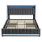 Levede King Bed Frame Fabric Storage Drawer LED USB-2029387305961263105