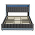 Levede King Bed Frame Fabric Storage Drawer LED USB-2029387305961263105