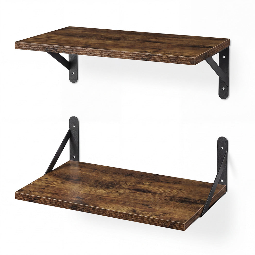 Levede Floating Shelves 2Pcs Deep Wall Mounted Rustic Storage Book Shelf Bedroom-2061251868004323329