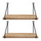 Levede Floating Wall Mounted Shelves Rustic 2Pcs Storage Display Bedroom Kitchen-2050059024308768769