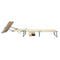 Levede Foldable Lounge Chairs with Canopy Khaki-2006732877097734145