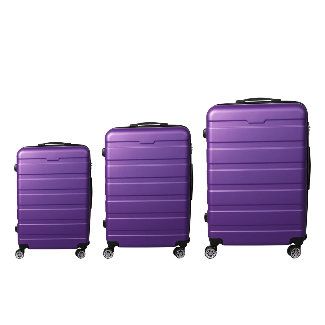 Slimbridge 3PC Luggage sets Suitcase Purple-1864184368285749249