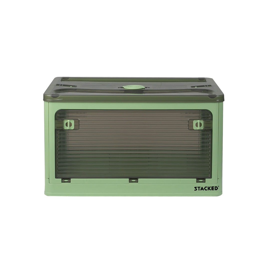 Storage Containers Stackable Lid Clothes S Green Small-2029387238168727553