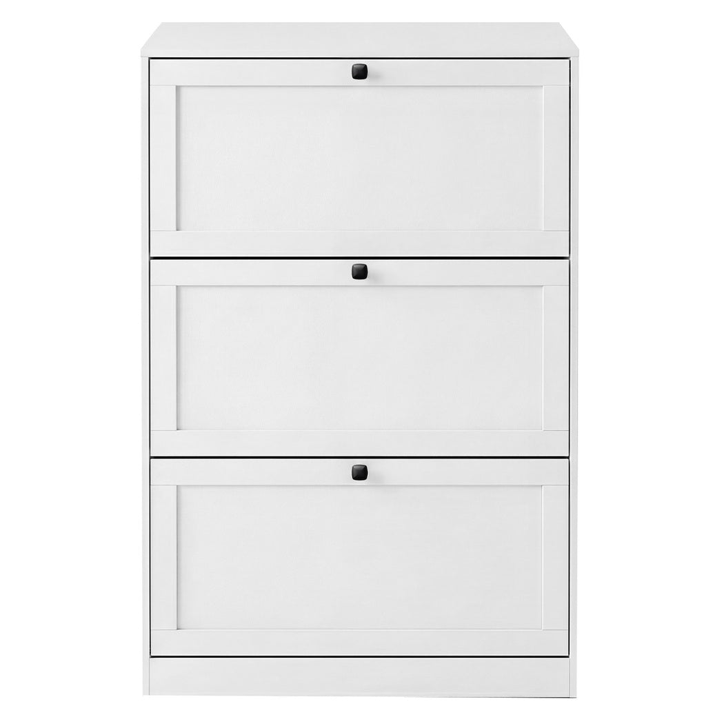 Levede Shoe Cabinet 3 Flip Drawers Adjustable Shelf Shoe Organiser Storage Rack-2050059010387873793