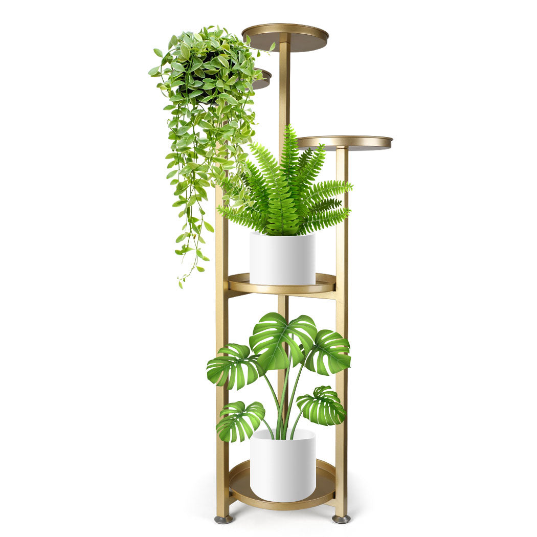 Levede Plant Stand Outdoor Indoor Flower Gold Large-1910112813704155137