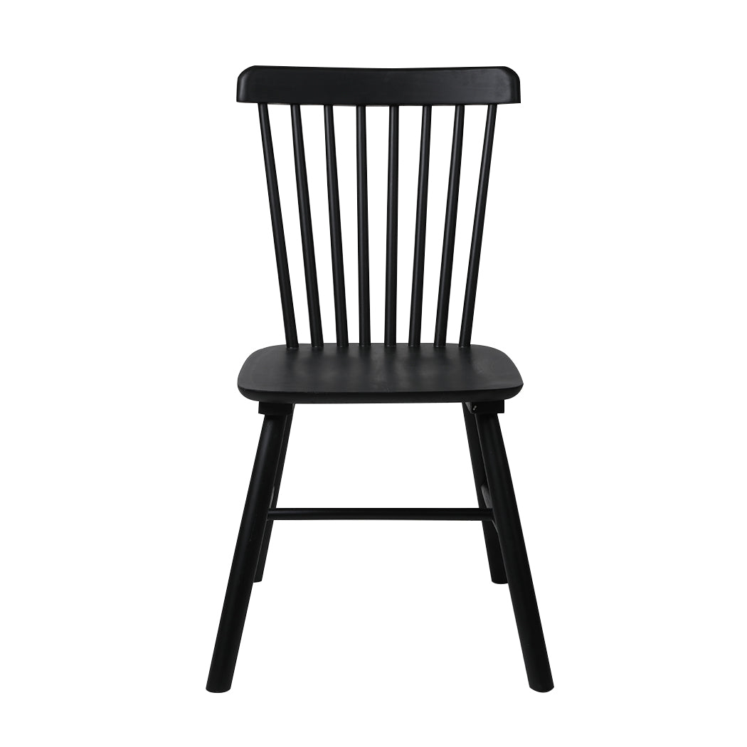 Levede 8x Dining Chairs Kitchen Winsor Black-2006732719484178433