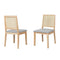 Levede 2x Rattan Dining Chair Solid Wood Lounge-1894516800335515649