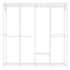 Levede Heavy Duty Clothes Rack Organizer 500kg Carbon Steel Bedroom White-2109799589643751426